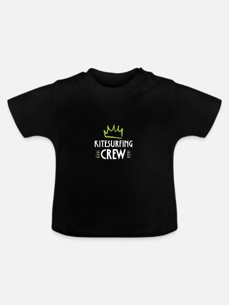 Kitesurfing Crew - Baby Bio-T-Shirt mit Rundhals - Schwarz