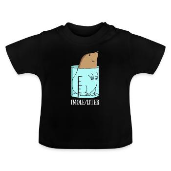 Chemie - Baby Bio-T-Shirt mit Rundhals - Schwarz - Vorne
