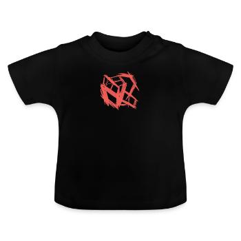 Kreatives Geschenk für Neugeborenes - Baby Bio-T-Shirt mit Rundhals - Schwarz - Vorne