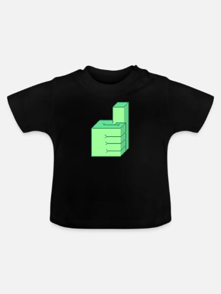 GUTE FPS - Baby Bio-T-Shirt mit Rundhals - Schwarz