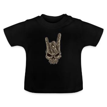 Cornes de diable | Heavy Metal Hand Gesture Musique - T-shirt bio col rond Bébé - noir - Devant