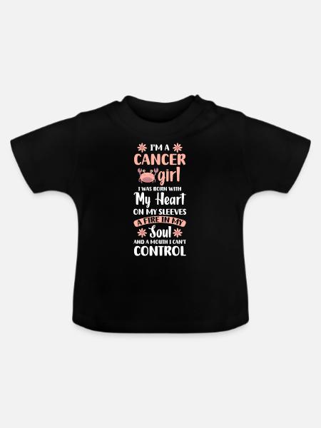 Krebs Astrologie Wasser Jupiter - Baby Bio-T-Shirt mit Rundhals - Schwarz