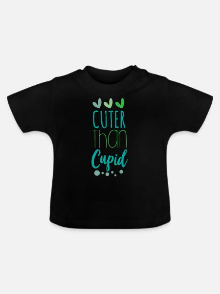 Süßer als Amor - Baby Bio-T-Shirt mit Rundhals - Schwarz