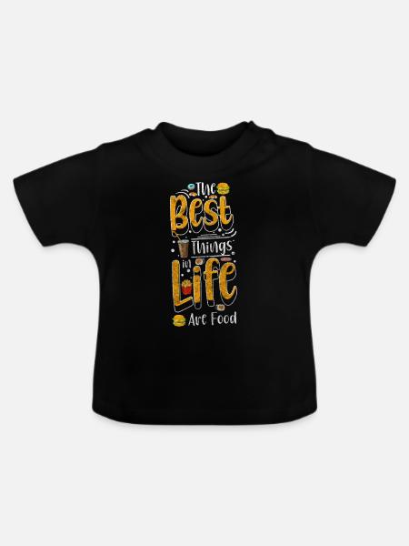 Mahlzeit Hotel - Baby Bio-T-Shirt mit Rundhals - Schwarz