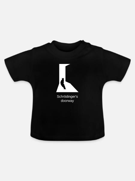 Schrödingers Katze - Türedition - Baby Bio-T-Shirt mit Rundhals - Schwarz