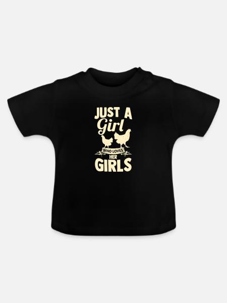 Farmer Rooster Flock Poultry Chicken - Baby Bio-T-Shirt mit Rundhals - Schwarz