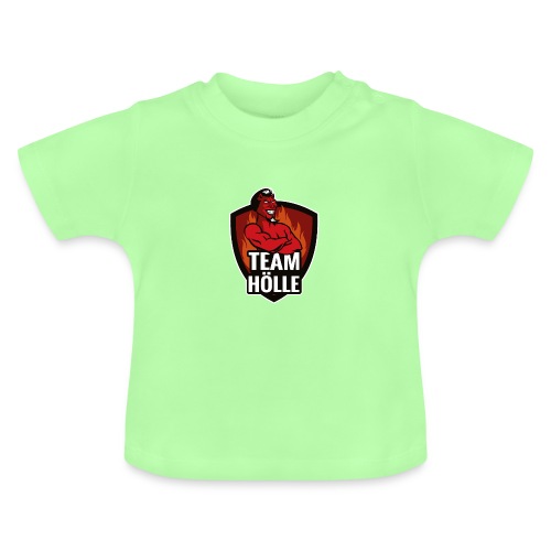 Team Hölle Logo klein - Baby Bio-T-Shirt mit Rundhals
