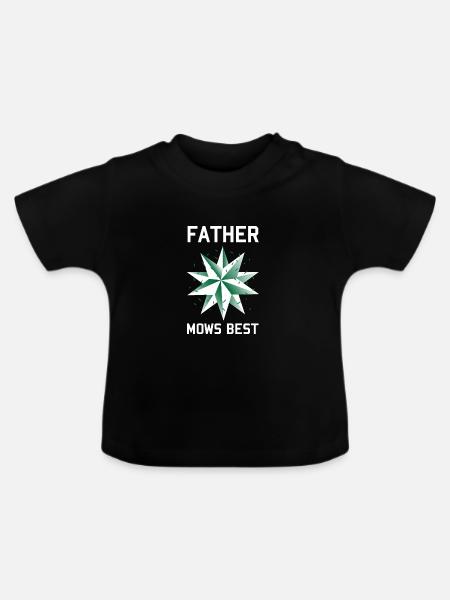 Rasenmähen Rasenmäher Gärtner - Baby Bio-T-Shirt mit Rundhals - Schwarz
