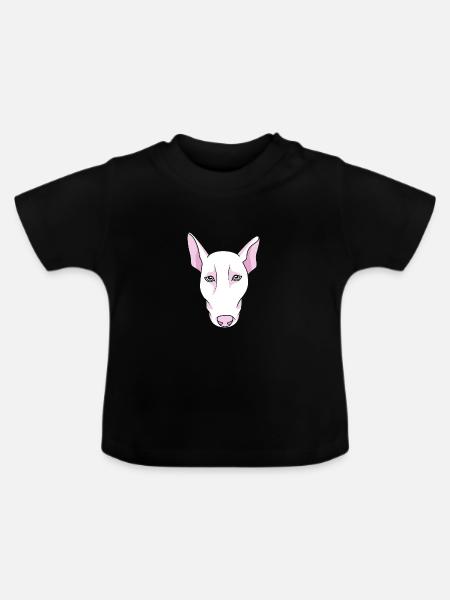 Bullterrier - Baby Bio-T-Shirt mit Rundhals - Schwarz
