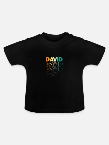 David - Baby Bio-T-Shirt mit Rundhals - Schwarz