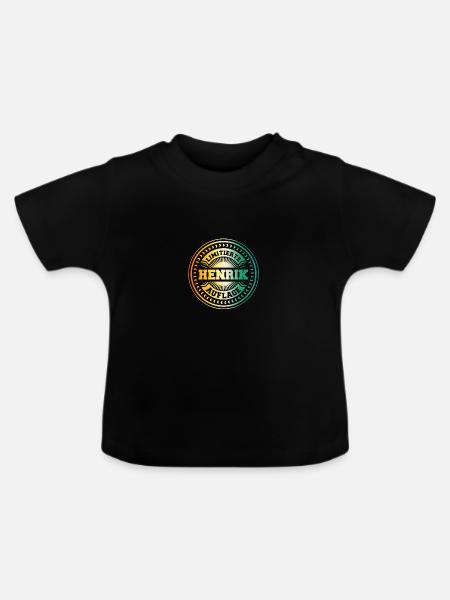 Henrik - Baby Bio-T-Shirt mit Rundhals - Schwarz
