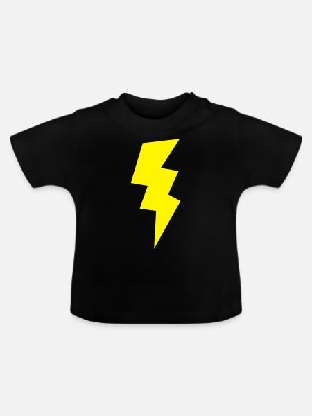 Blitz - Baby Bio-T-Shirt mit Rundhals - Schwarz