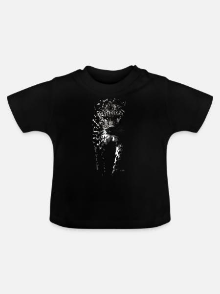 Schneeleopard - Baby Bio-T-Shirt mit Rundhals - Schwarz