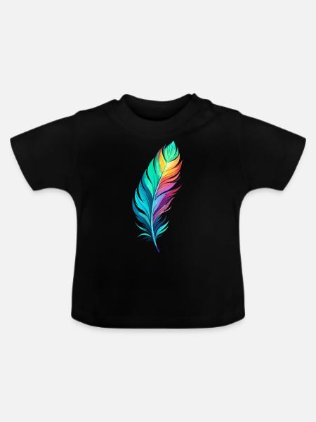 FEDER - Baby Bio-T-Shirt mit Rundhals - Schwarz
