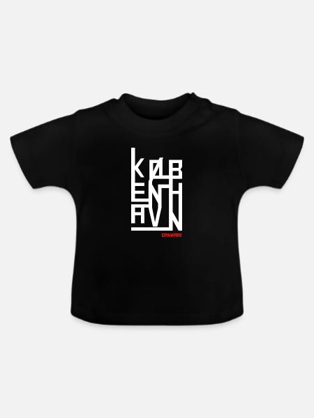 Kopenhagen Geometrie - Baby Bio-T-Shirt mit Rundhals - Schwarz