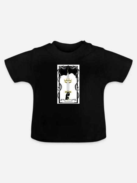 Ass der Schwerter - Baby Bio-T-Shirt mit Rundhals - Schwarz