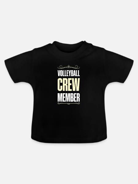 Volleyball Crew - Baby Bio-T-Shirt mit Rundhals - Schwarz