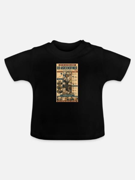Der Ausredenerfinder – kreativ unzuständig - Baby Bio-T-Shirt mit Rundhals - Schwarz