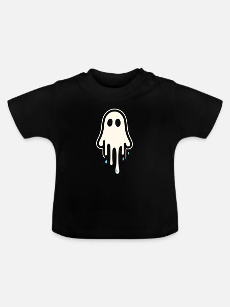 Schmelzende Geisterkunst - Baby Bio-T-Shirt mit Rundhals - Schwarz