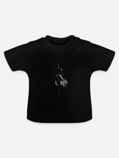 Hexe - Fantasy Design - Baby Bio-T-Shirt mit Rundhals - Schwarz