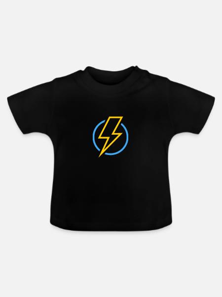 Blitz - Baby Bio-T-Shirt mit Rundhals - Schwarz