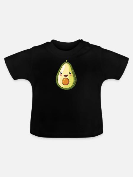 Avocat Vegan Vegan - T-shirt bio col rond Bébé - noir