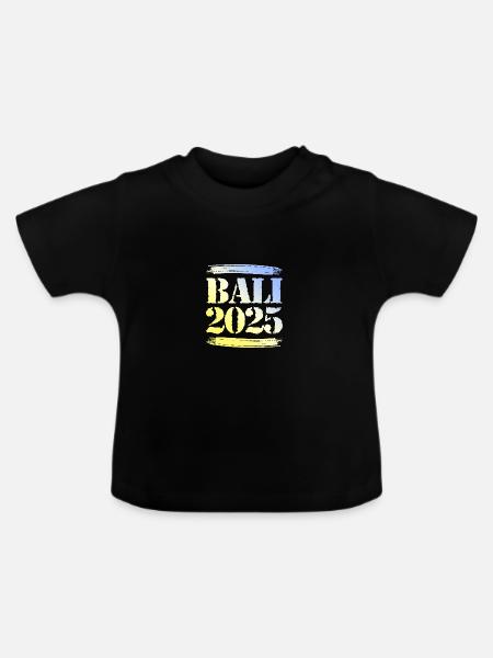 Bali 2025 - Baby Bio-T-Shirt mit Rundhals - Schwarz