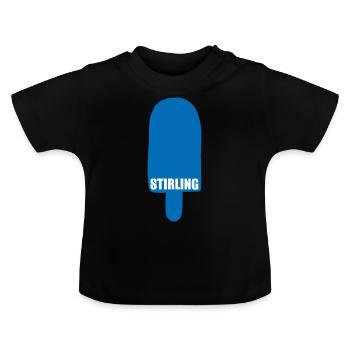 Eisdiele Stirling Schottland Eiscrème - Baby Bio-T-Shirt mit Rundhals - Schwarz - Vorne