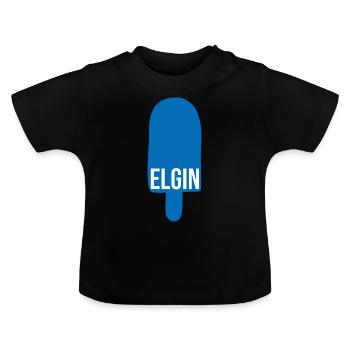 Elgin Schottland Eisdiele - Baby Bio-T-Shirt mit Rundhals - Schwarz - Vorne