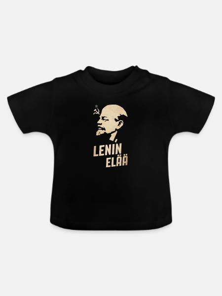 Lenin lebt - Baby Bio-T-Shirt mit Rundhals - Schwarz