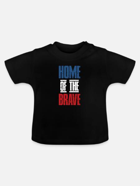 Heimat der Mutigen - Baby Bio-T-Shirt mit Rundhals - Schwarz