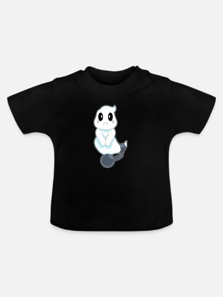 Geist Halloween Gefangener - Baby Bio-T-Shirt mit Rundhals - Schwarz