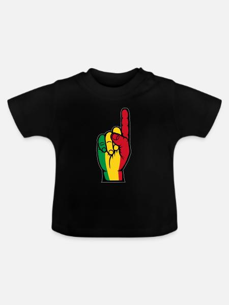 Mali Flagge Nummer 1 - Baby Bio-T-Shirt mit Rundhals - Schwarz