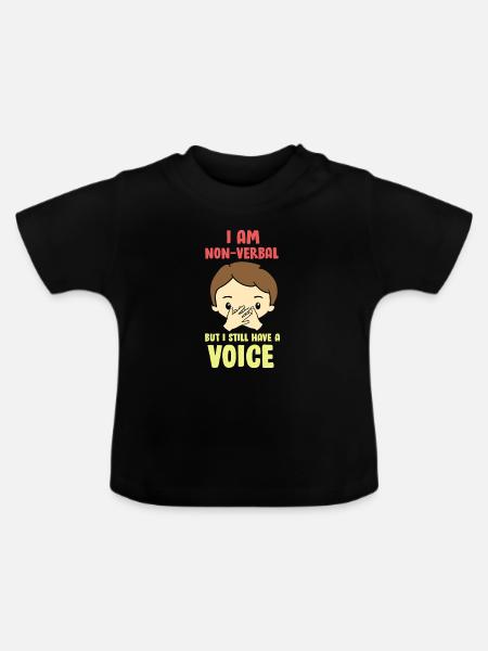 autismus autist asperger syndrom - Baby Bio-T-Shirt mit Rundhals - Schwarz