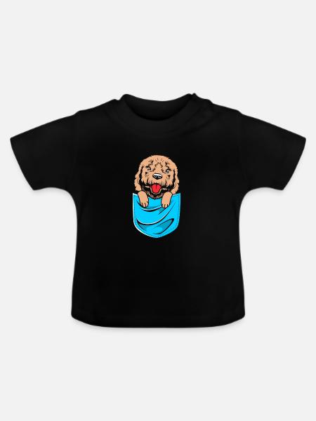 Goldendoodle - Baby Bio-T-Shirt mit Rundhals - Schwarz