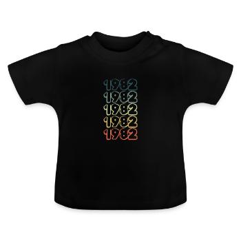 Retro 1982 - Baby Bio-T-Shirt mit Rundhals - Schwarz - Vorne