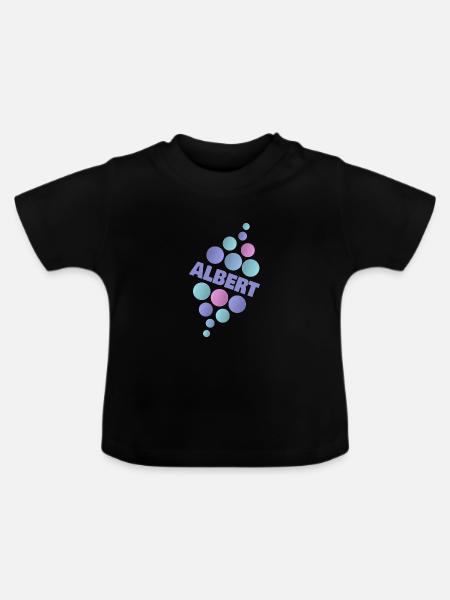 Vorname Albert - Baby Bio-T-Shirt mit Rundhals - Schwarz