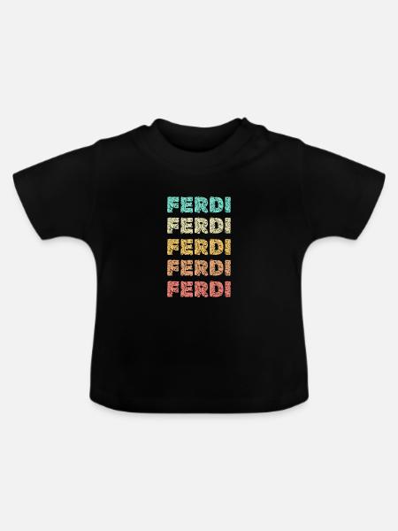 Ferdi Ferdi - Baby Bio-T-Shirt mit Rundhals - Schwarz