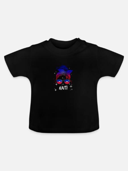 Haiti - Baby Bio-T-Shirt mit Rundhals - Schwarz