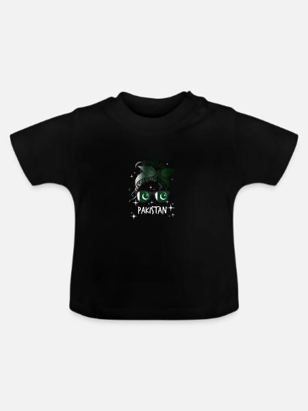 Pakistan - Baby Bio-T-Shirt mit Rundhals - Schwarz