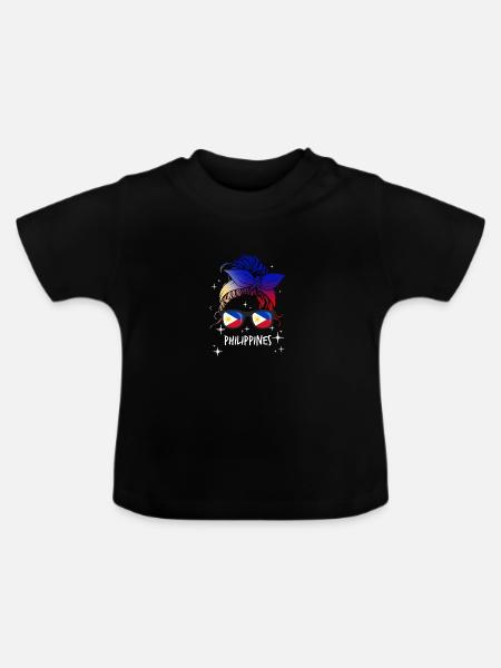 Philippinen - Baby Bio-T-Shirt mit Rundhals - Schwarz