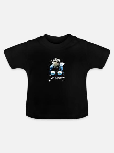 San Marino - Baby Bio-T-Shirt mit Rundhals - Schwarz