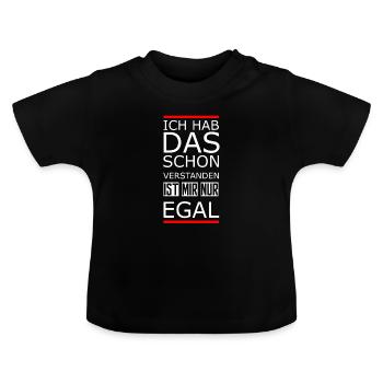 Ist Mir Egal - Baby Bio-T-Shirt mit Rundhals - Schwarz - Vorne