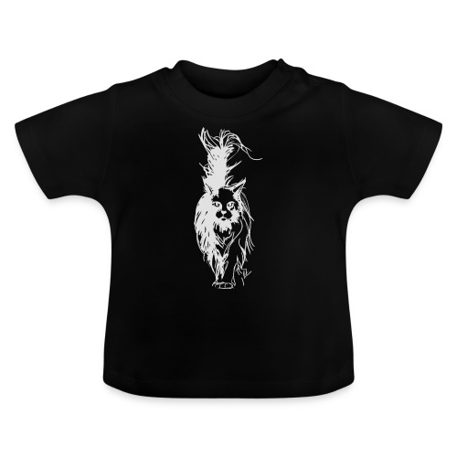 Maine Coon White - Vauvan luomu-t-paita, jossa pyöreä pääntie