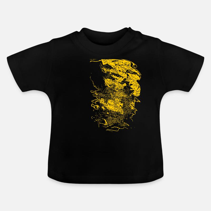abstrait - T-shirt bio col rond Bébé - noir