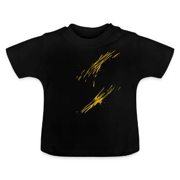 Trend gold - Baby Bio-T-Shirt mit Rundhals - Schwarz - Vorne