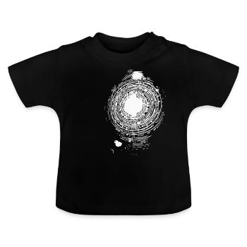 Abstrakt - Baby Bio-T-Shirt mit Rundhals - Schwarz - Vorne