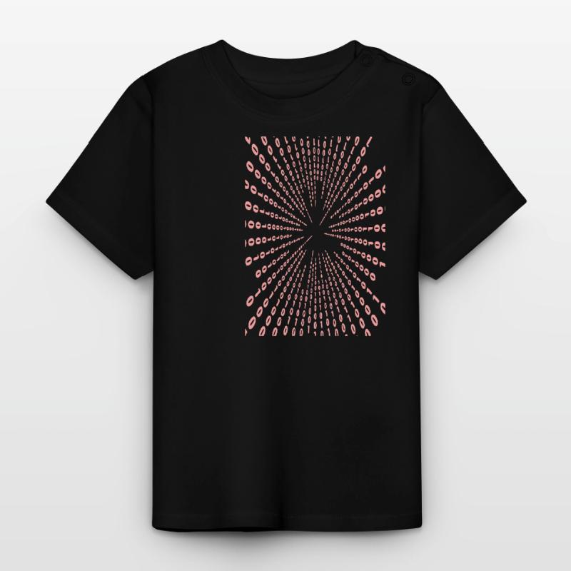 Binary code (pink) Baby Organic T-Shirt with Round Neck