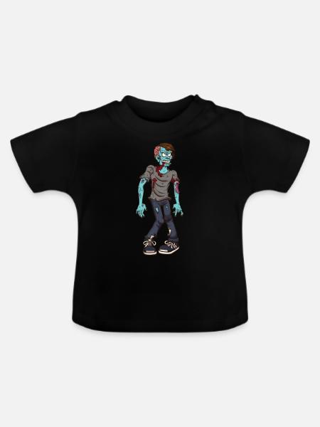 Zombie - Baby Bio-T-Shirt mit Rundhals - Schwarz