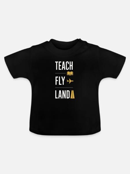 Fluglehrer Cfi Pilot Luftfahrtlehrer - Baby Bio-T-Shirt mit Rundhals - Schwarz